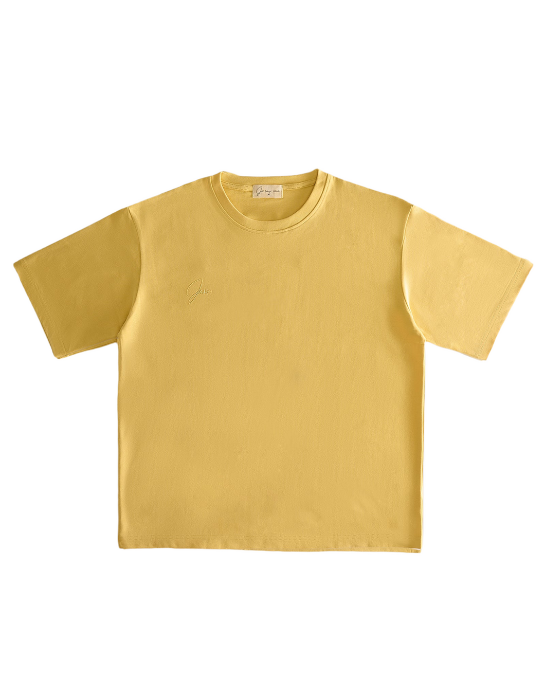 Yellow Embroidered necessi”TEE”
