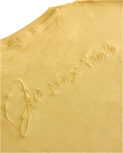 Load image into Gallery viewer, Yellow Embroidered necessi”TEE”
